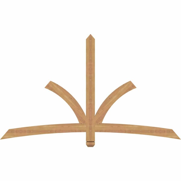Ekena Millwork Davenport Timber Gable Bracket, Western Red Cedar, 72"W x 42"H x 1 1/2"D x 3 1/2"F, 14/12 Pitch GBW072X42X0204DAV00SWR - main